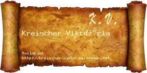 Kreischer Viktória névjegykártya